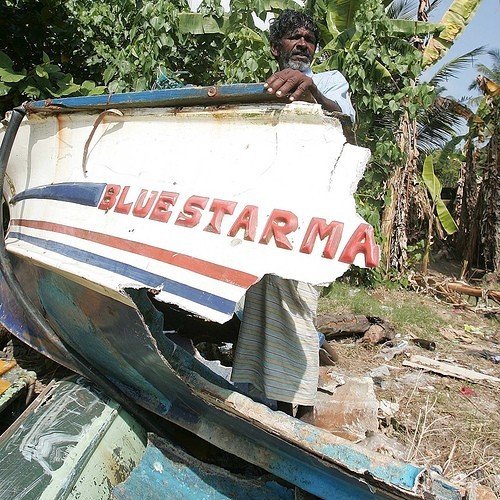 A traditional boat that was destroyed in the Tsunami of 2004. © MIAA